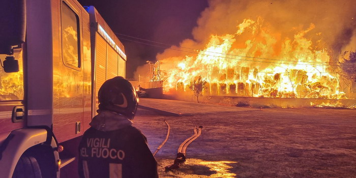 Un incendio di vaste proporzioni ha distrutto nella notte l’azienda Orto Imballaggi sulla Santa Croce Comiso. Il sindaco: “Una catastrofe”