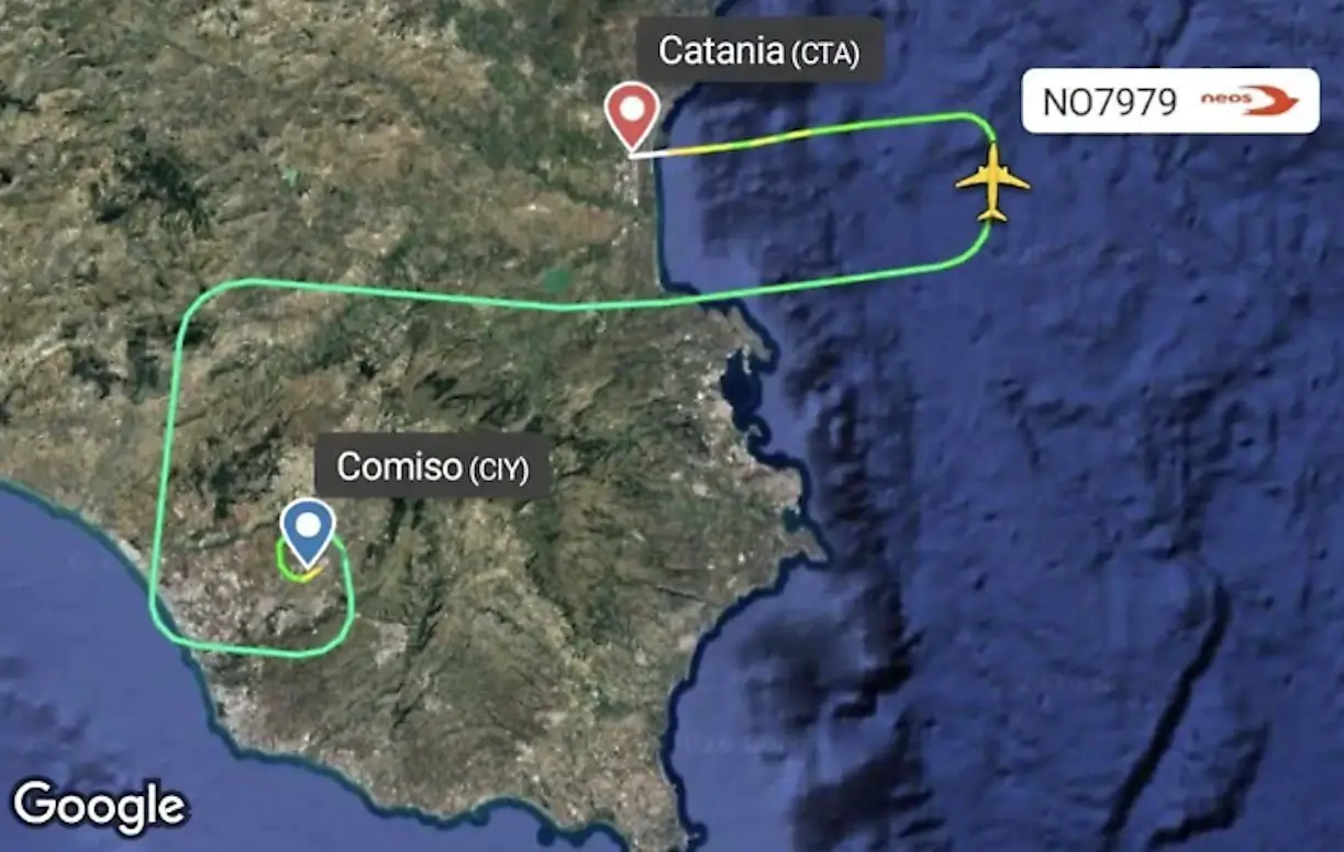 Volo Comiso-Malpensa dirottato a Catania per il vento