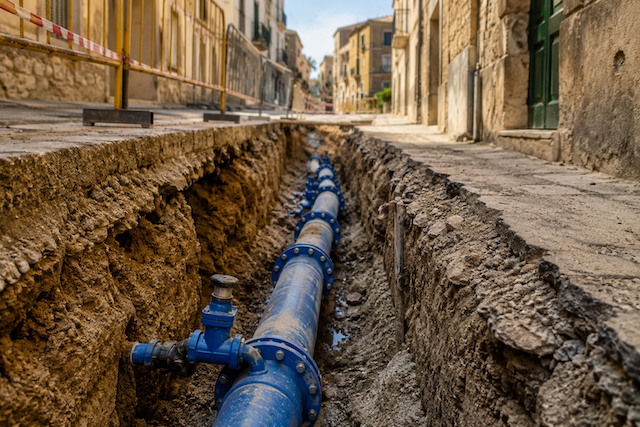 Comiso, due perdite idriche: interventi in corso