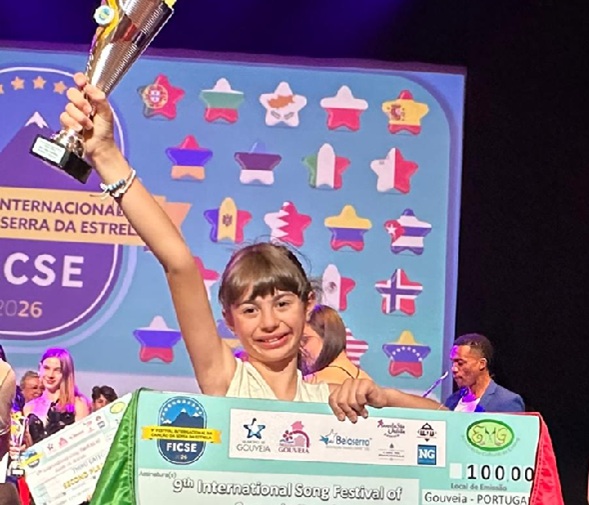 La giovane comisana Aurora Schirmo conquista il 3° posto al Festival internazionale di canto in Portogallo