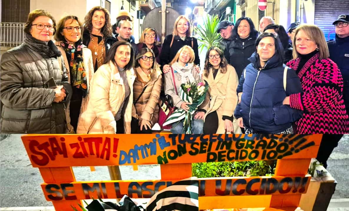 Comiso, una panchina contro la violenza sulle donne - Quotidiano di Ragusa