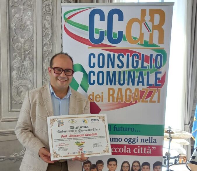 Comiso, Guastella nominato Ambasciatore di Educazione Civica
