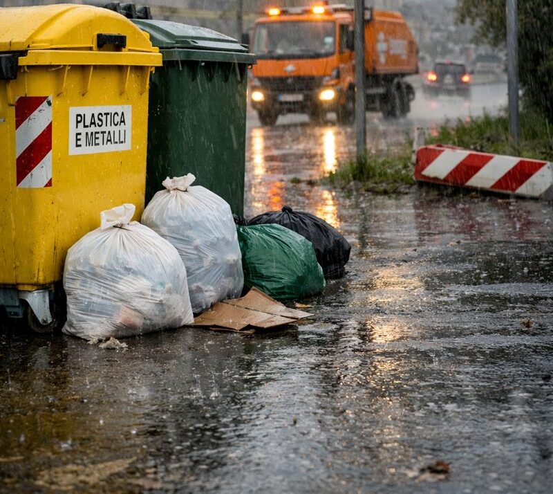 Vittoria, polemica sulla raccolta rifiuti durante il maltempo