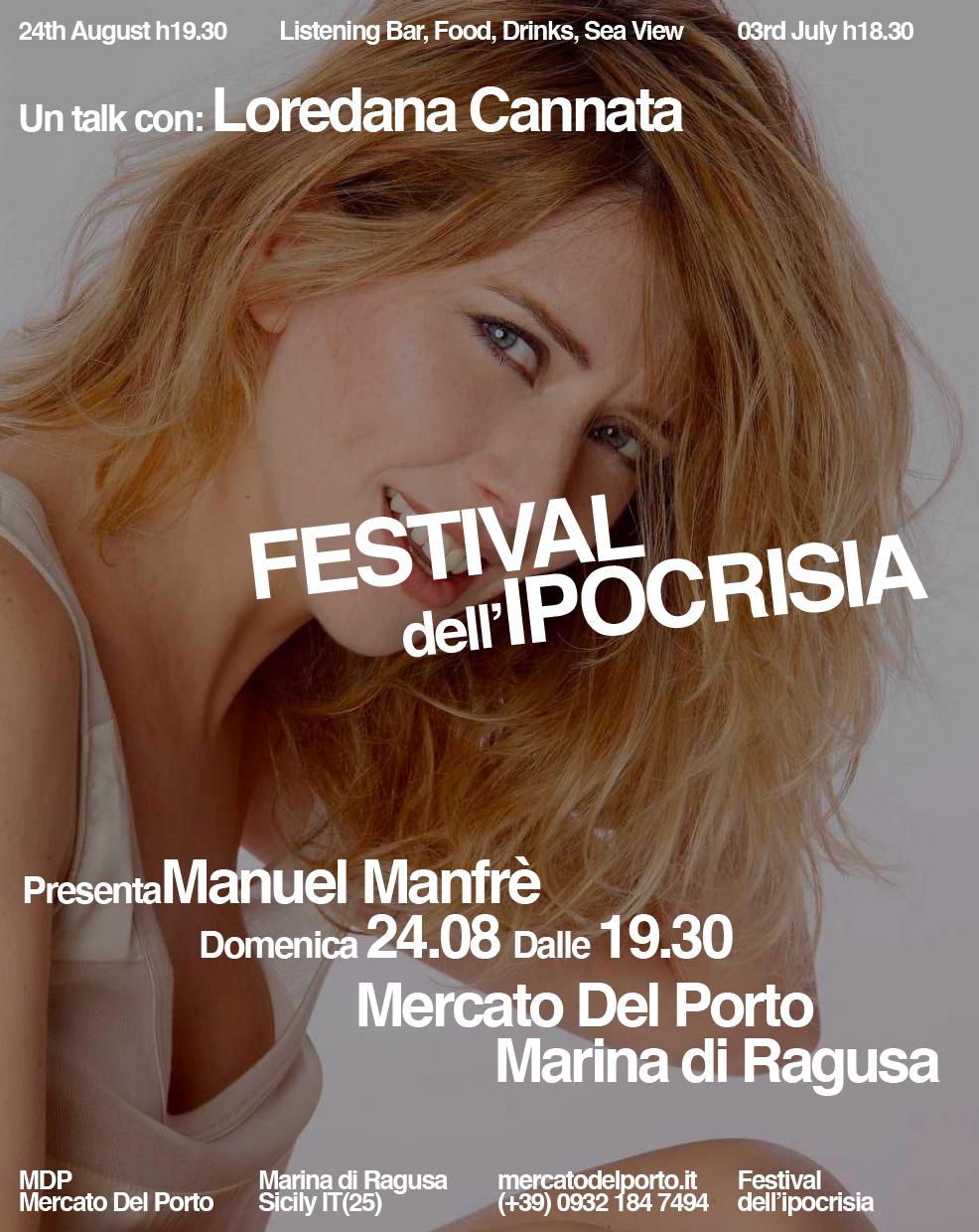 Festival dell’Ipocrisia a Marina di Ragusa e Punta Secca. Due appuntamenti con Loredana Cannata e Andrea Tidona