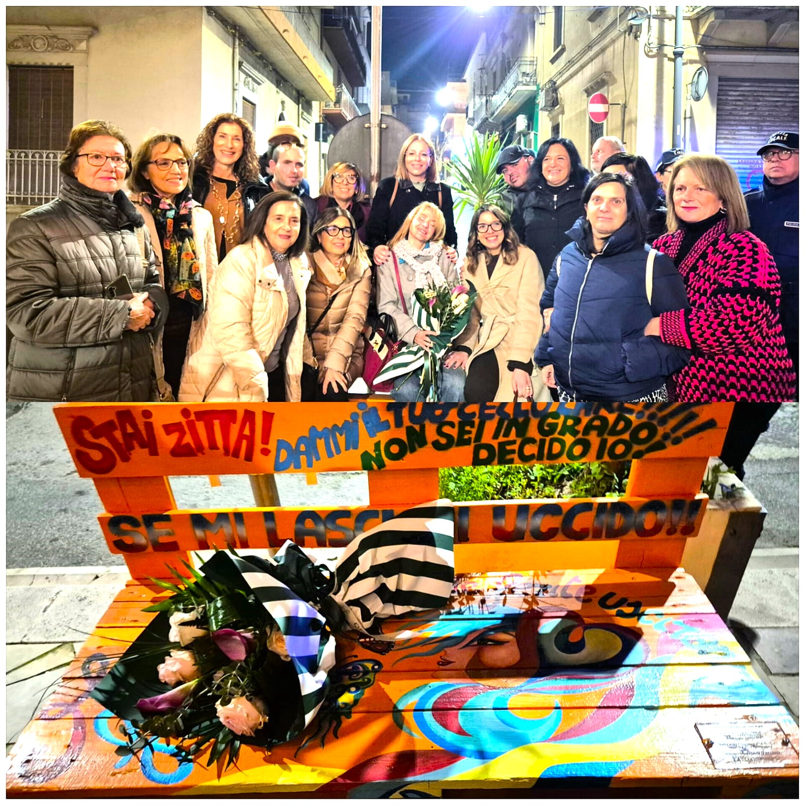 Un posto vuoto che parla a tutti: a Comiso una panchina simbolo contro la violenza sulle donne