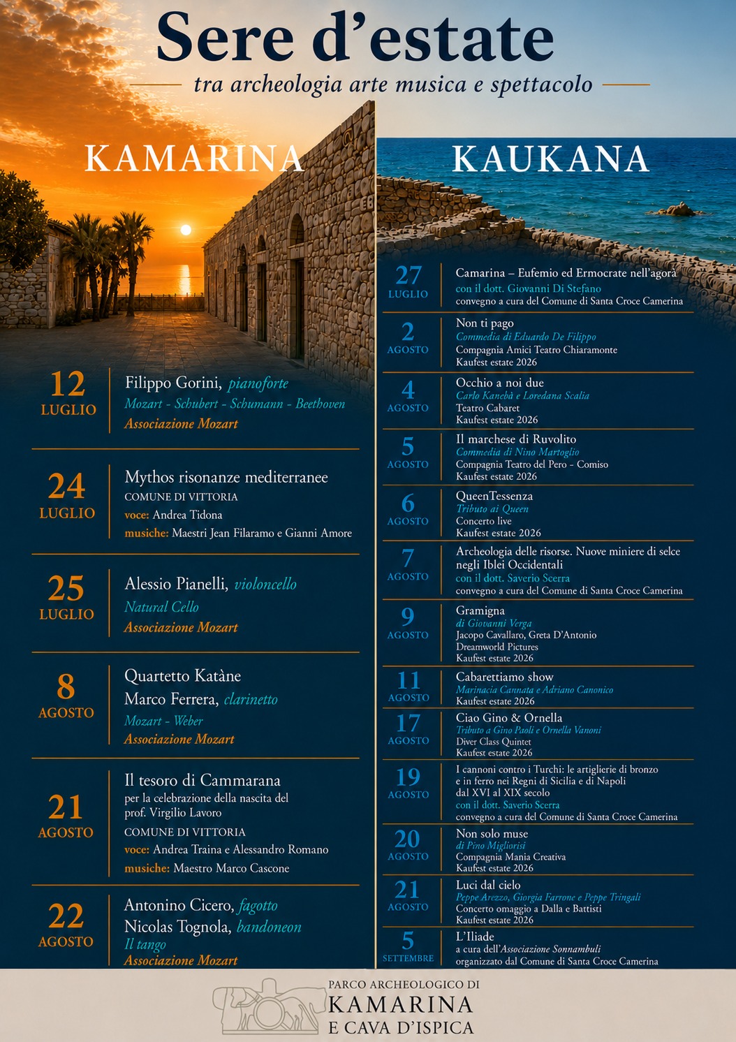Termina con un tutto esaurito l’estate Kamerinense: la grande bellezza dei parchi di Kamarina e Kaukana